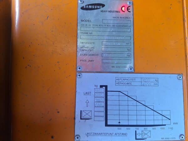 1.8 Tons Samsung Heftruck met 2737 uur in topstaat! - Afbeelding 15