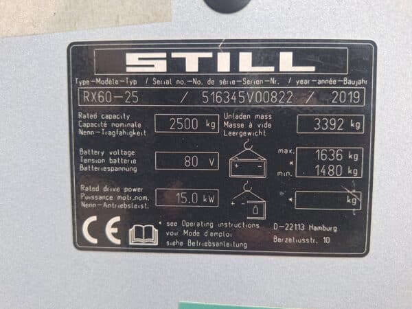 Still RX 60-26 Heftruck triplo, freelift, sideshift 4e functie bj 2019 - Afbeelding 17