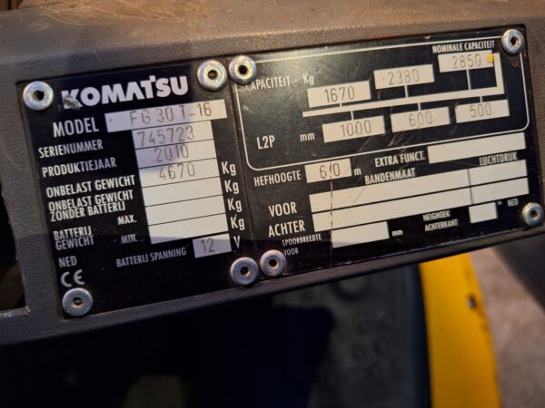 Prima werkende Komatsu Heftruck - Afbeelding 13