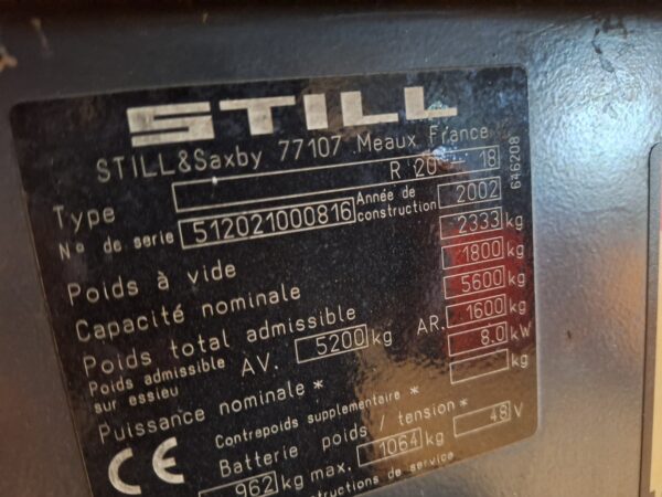 Nette Still Heftruck R20-18 trilpo - Afbeelding 9