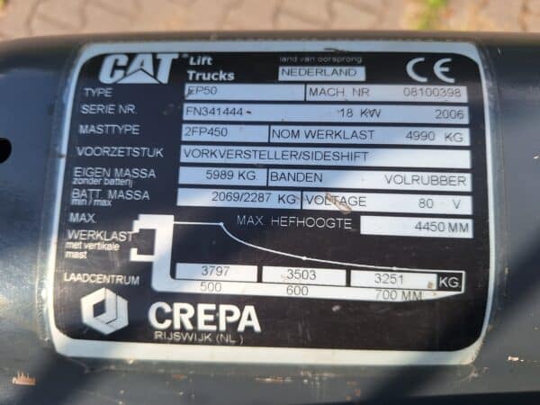 Caterpillar Heftruck Sterke 5 tons truck met freelift - Afbeelding 11