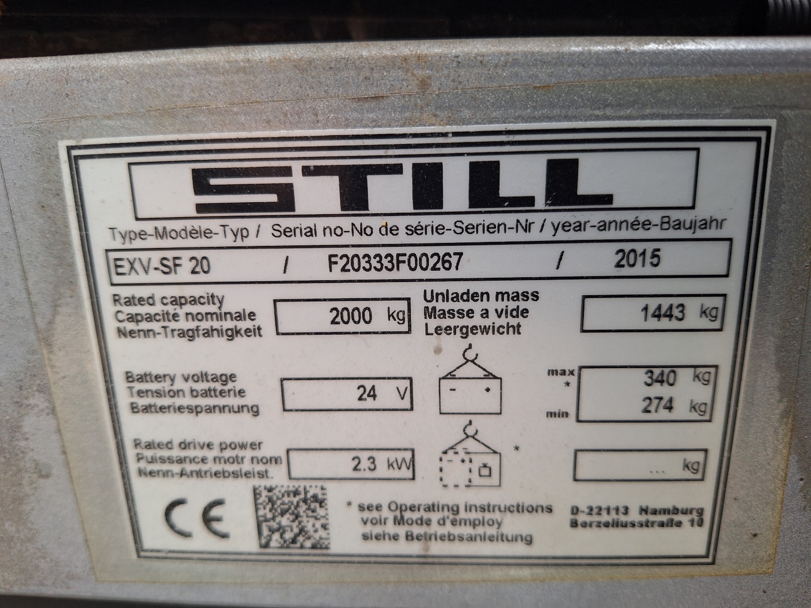 Still Stapelaar 2 tons 455cm triplo 2015 - Afbeelding 12