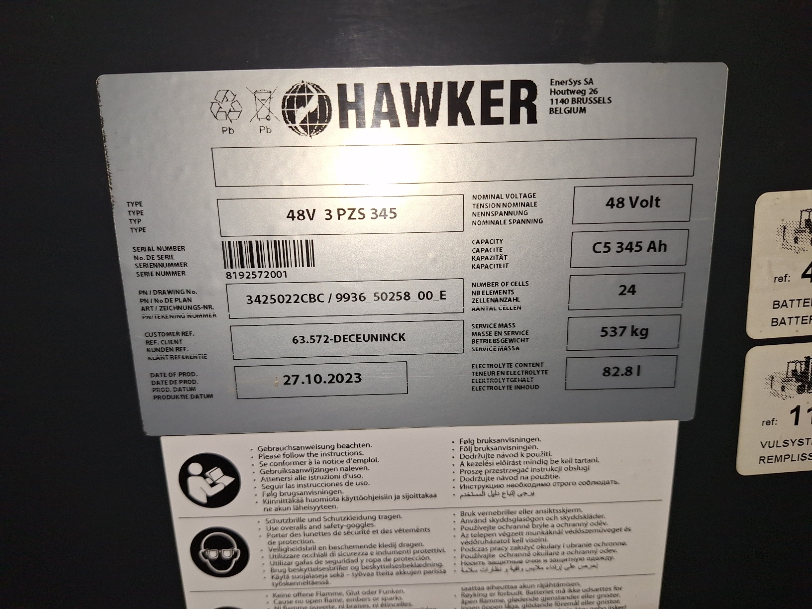 Clark Electro trekker 7 ton accu 10-2023 met slechts 1690 uur! - Afbeelding 13