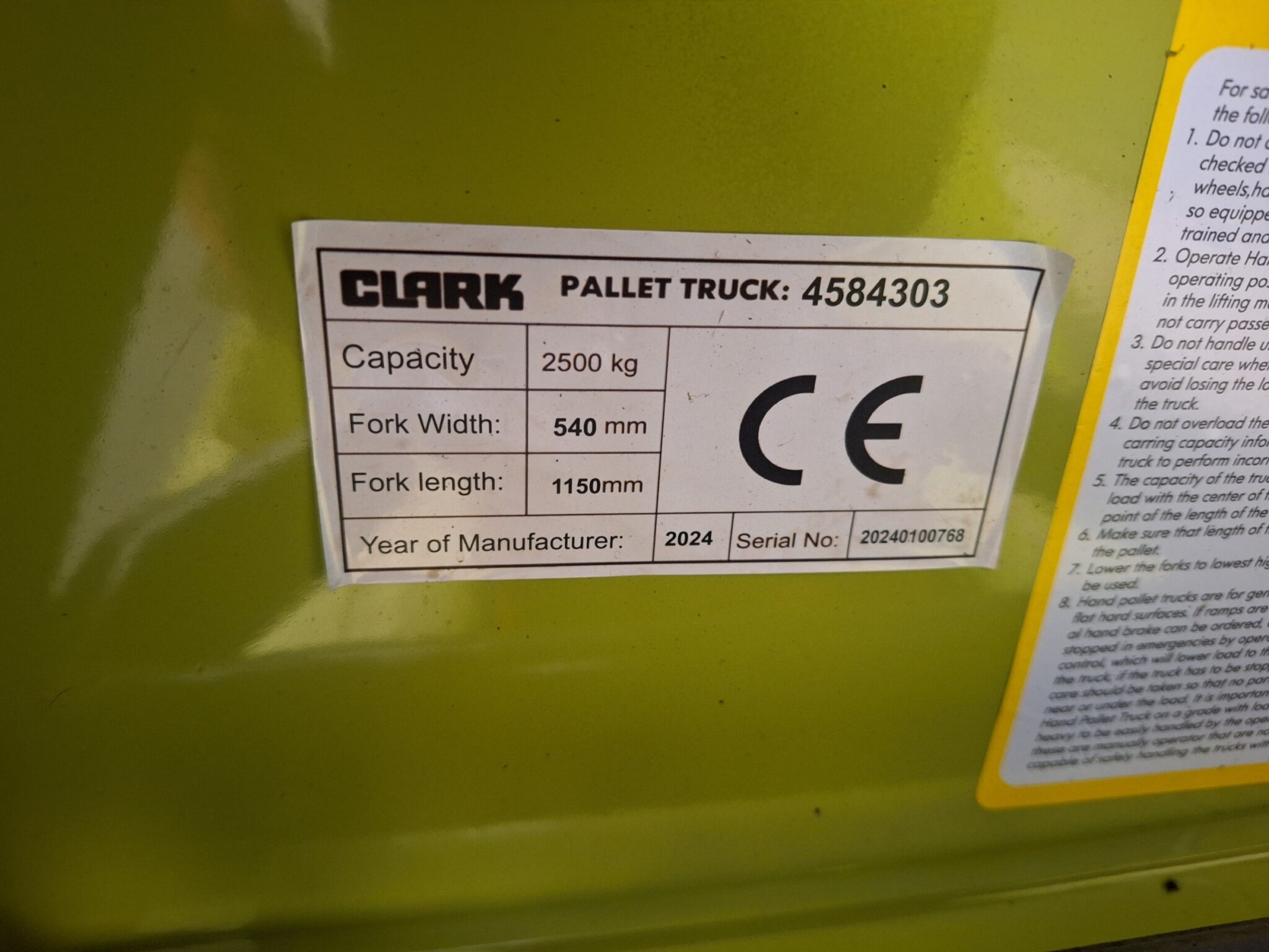 Clark Palletwagen 2024 - Afbeelding 4