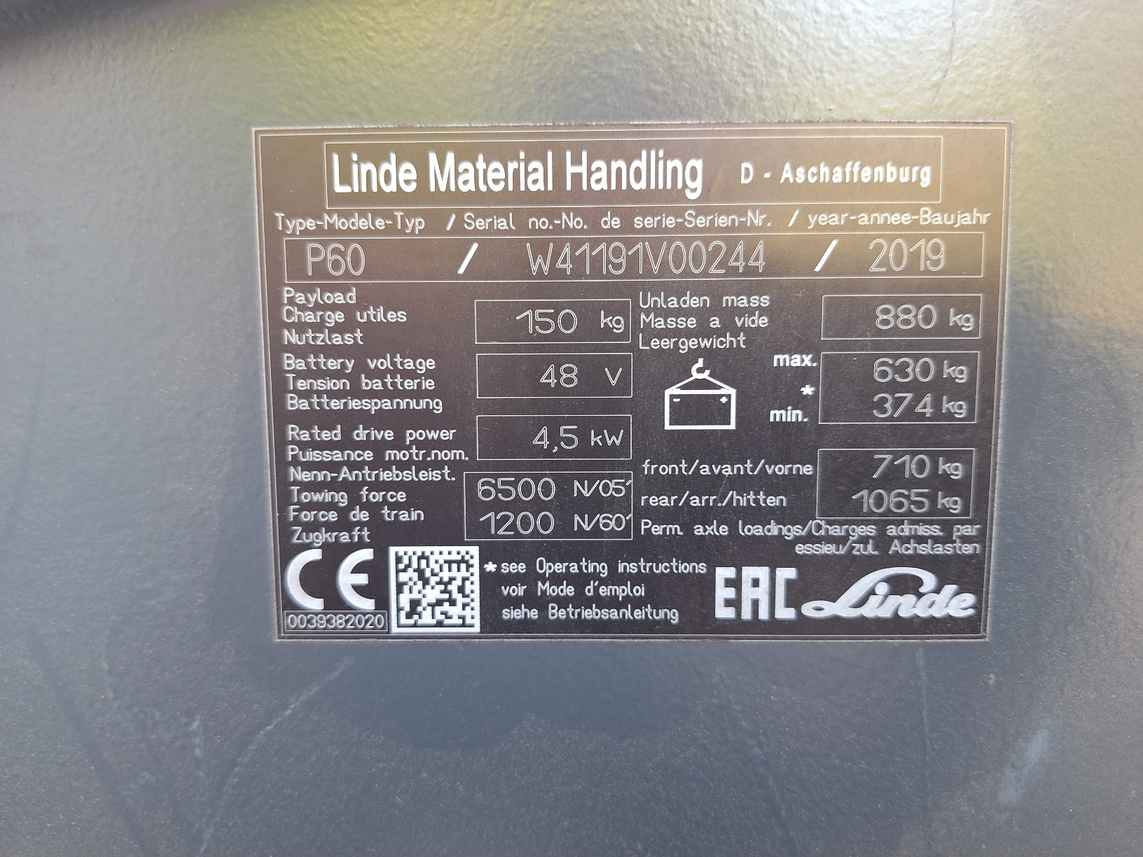 Linde 6 tons electrotrekker 1100 uur BJ 2019 - Afbeelding 9