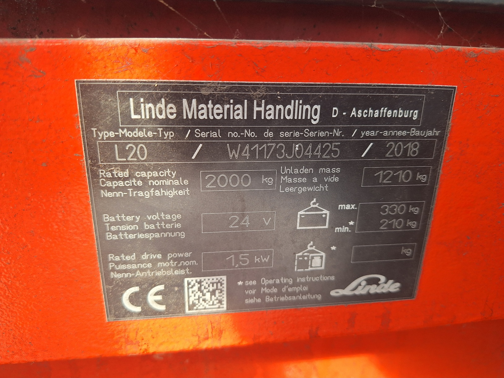 Linde 2 tons Stapelaar met 108 uur! - Afbeelding 6
